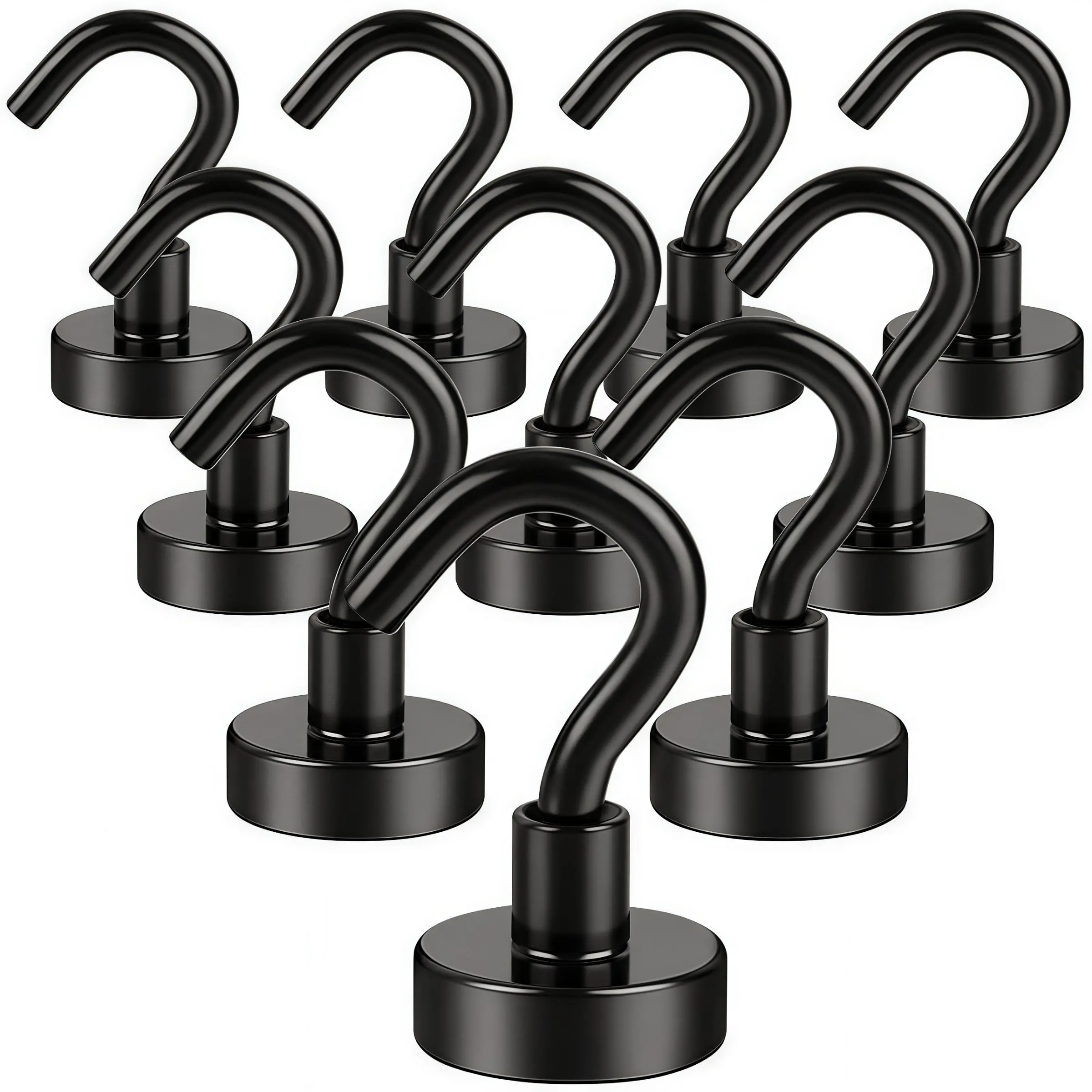 Magnetic Hook, Heavy-Duty Strong Hook with Epoxy Coating, U-Shaped Magnetic Hook for Refrigerator, Cruise, Grill, Indoor Hanging in Home, Kitchen, Workplace, Office and Garage