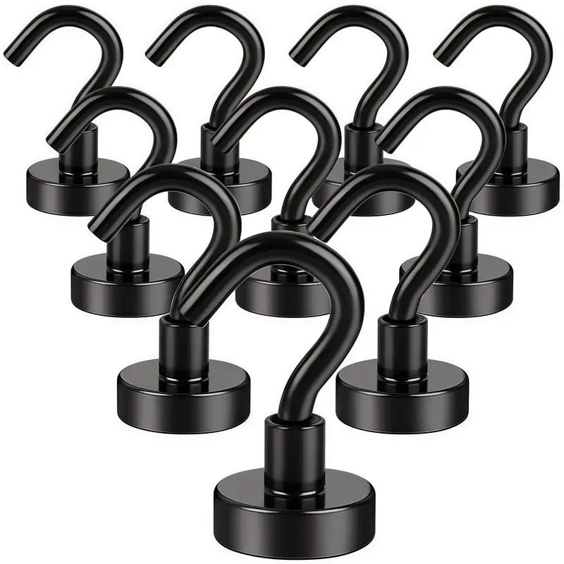 Magnetic Hook, Heavy-Duty Strong Hook with Epoxy Coating, U-Shaped Magnetic Hook for Refrigerator, Cruise, Grill, Indoor Hanging in Home, Kitchen, Workplace, Office and Garage, Magnet Hooks Heavy Duty