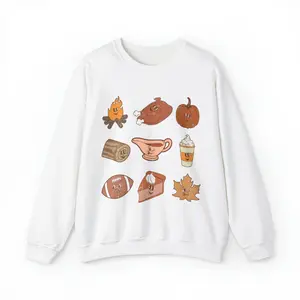 Thanksgiving Essentials Sweatshirt, Gildan Unisex Sweatshirt, Thanksgiving Sweatshirt, Cute Seasonal Sweatshirt, Oversized Sweatshirt