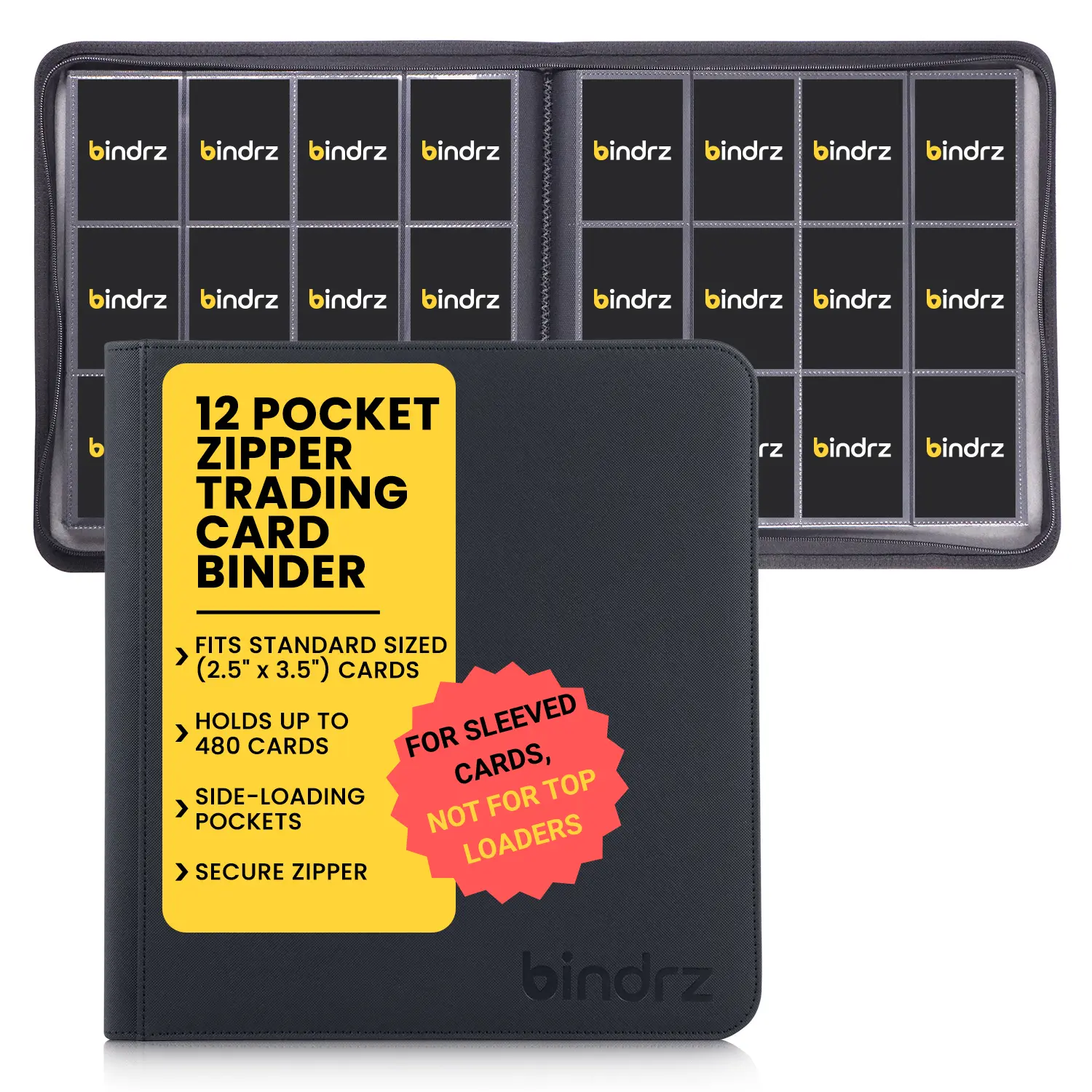 Sleeved Cards 12 Pocket Zipper Binder | 480 Side Loading Pockets Compatible with TCG MTG and Sports Cards - TikTok Shop Sleeved Cards 12 Pocket Zipper Binder | 480 Side Loading Pockets Compatible with TCG MTG and Sports Cards - TikTok Shop