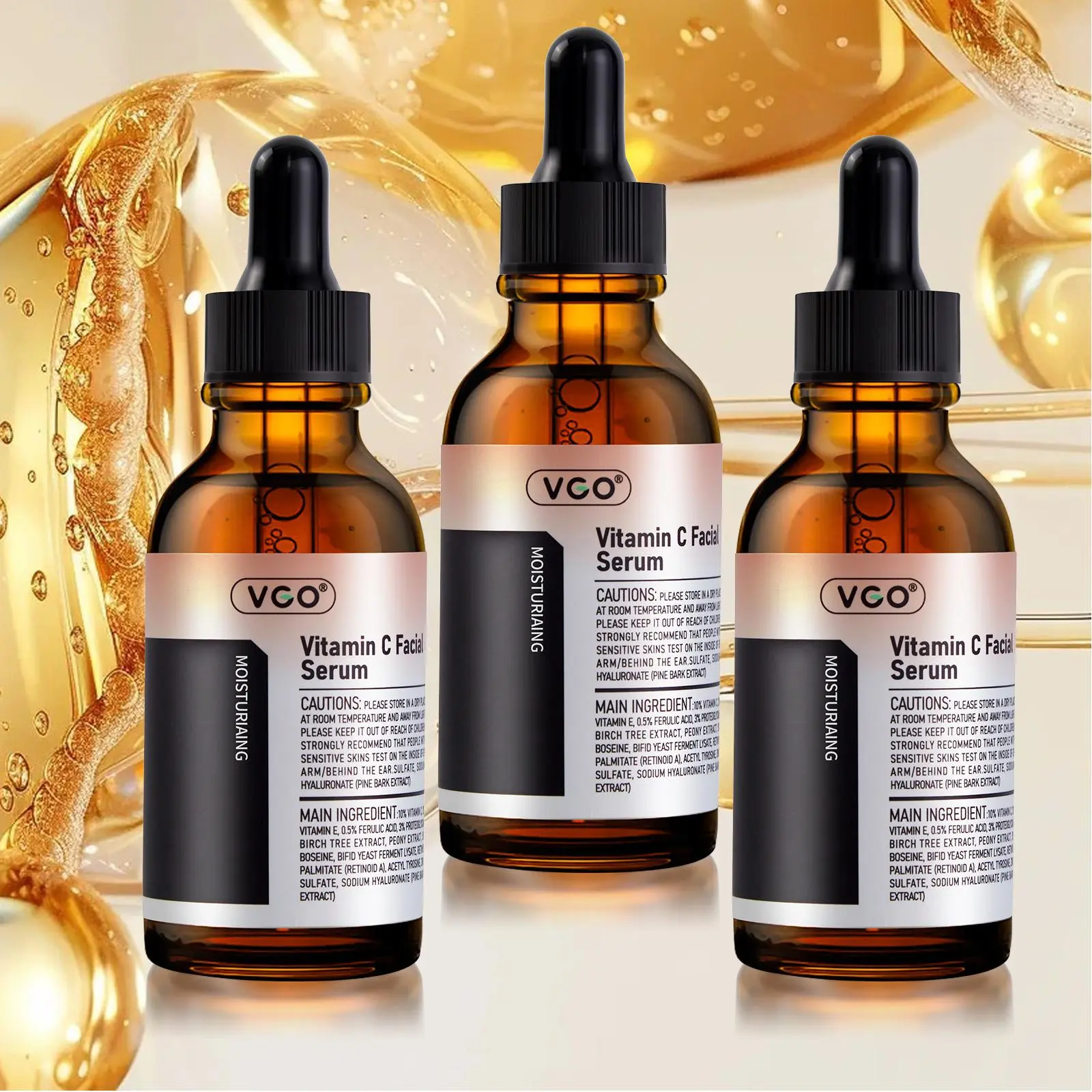 VGO Vitamin C Facial Serum Essence,60ml Skincare Comfort Skincare FaceSerum,Gentle Organic Facial Serum Moisturizing Acne Relief Deep Treatment Serum