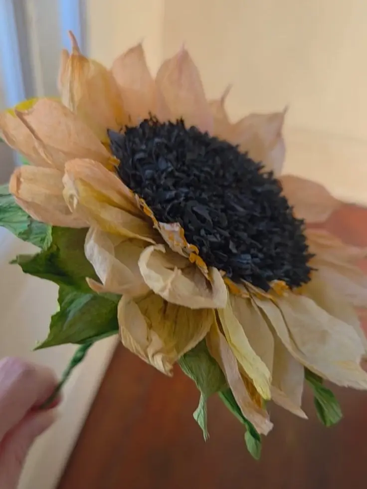Crepe Paper Sunflower Pattern Crepe Paper Sunflower Pattern