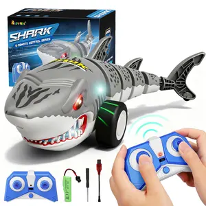 Remote Control Shark Car Toys, Cars Simulation Shark With Cool Light, 360° Stunt Drift & Most Terrains,Outdoor Toys for Birthday