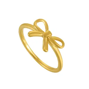 EVRY JEWELS Gold or Silver Plated Women's Hypoallergenic Tied With Love Ring