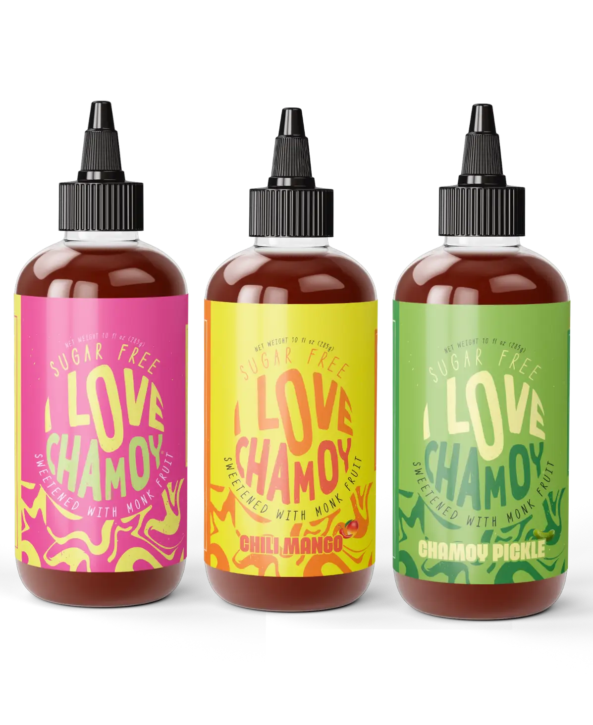 Variety Bundle Sugar Free Chamoy - Diabetic Friendly - Carb Free - Vegan - Gluten Free - Tangy - No Artificial Dyes - Mexican Candy Sauces Flavor: Cha