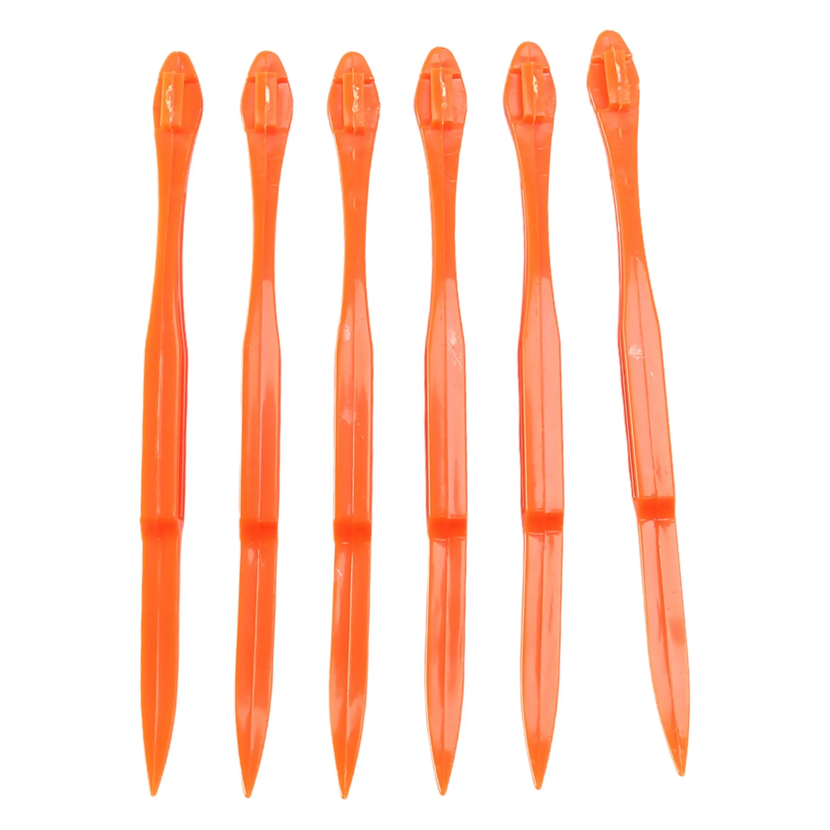 6PCS Durable Rectangular Plastic Orange Citrus Peelers - Bright Orange Kitchen Utensils for Fruit Peeling, Fruit Vegetable Cutter Tool Accessory