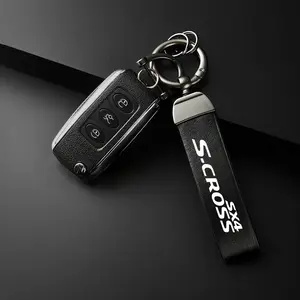 Car Keychain, Car Keychain for Suzuki SX4 S-CROSS, Simple Design PU Leather Keychain, Car Interior Accessories for Men & Women