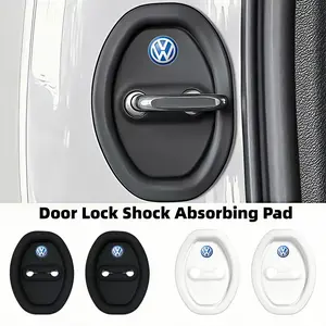 4 Piece Car Door Lock Protector Set, Elastic Shock Absorbing Pad, Silent Buffer Padding, Suitable for Volkswagen Models, Car Accessories, Automotive Accessories