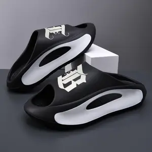 Men's Oversized EVA Slides Fashion Cutout Foam Sandals with Arch Support Non Slip Thick Sole Comfort Slippers TikTok Trending Viral Men's Summer Footwear