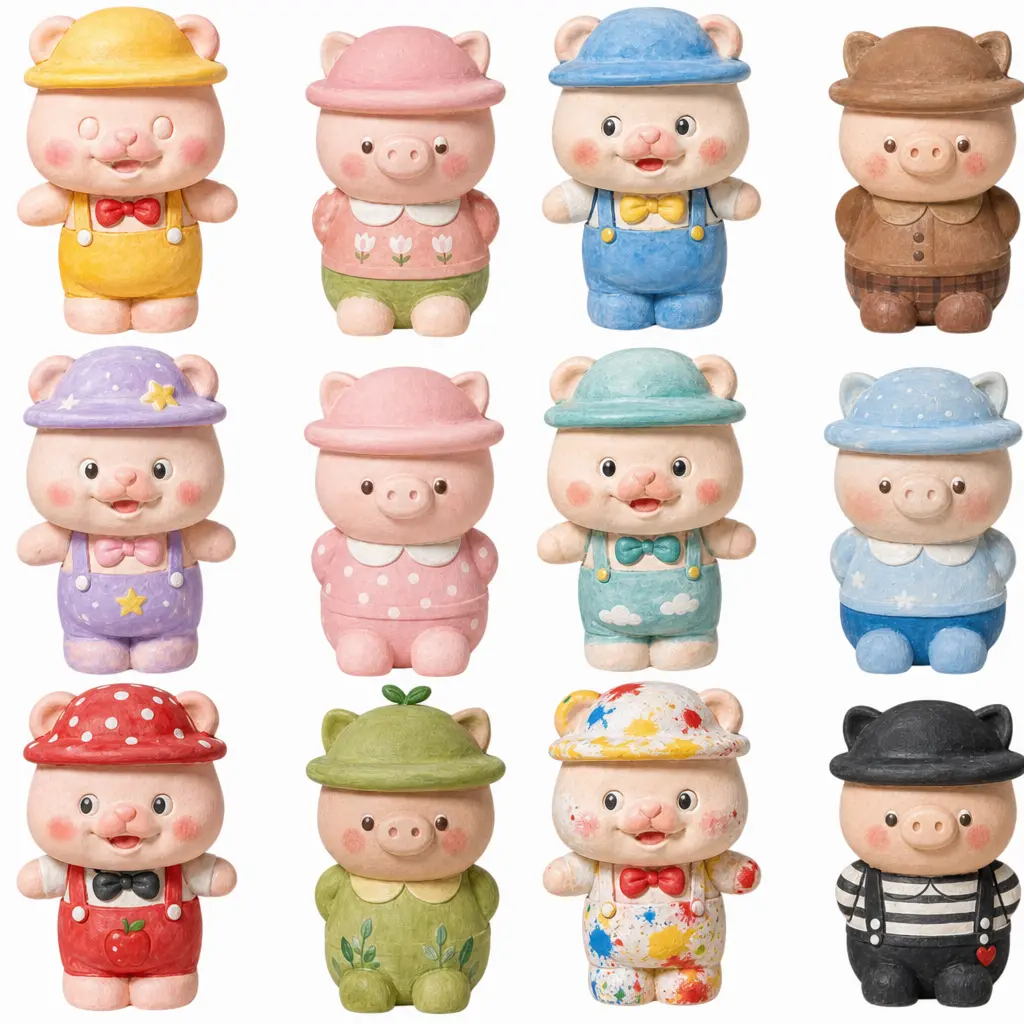 Kids' Paint Your Own Plaster Figurine Kit, 3D DIY Coloring Doll with Markers, Arts & Crafts Activity Toy, Birthday Gift for Ages 6+