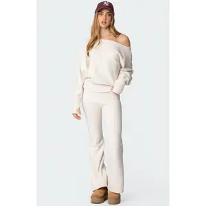 Edikted Women's Plush Flared Pants