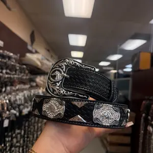 Men's Black Western Buckaroo Belt, Buckaroo Men's Belts