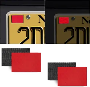 2 count  Jersey GDL License Plate Reflective Stickers,  Drivers Under 21  and Special Learning  License Plate Stickers.(Red)
