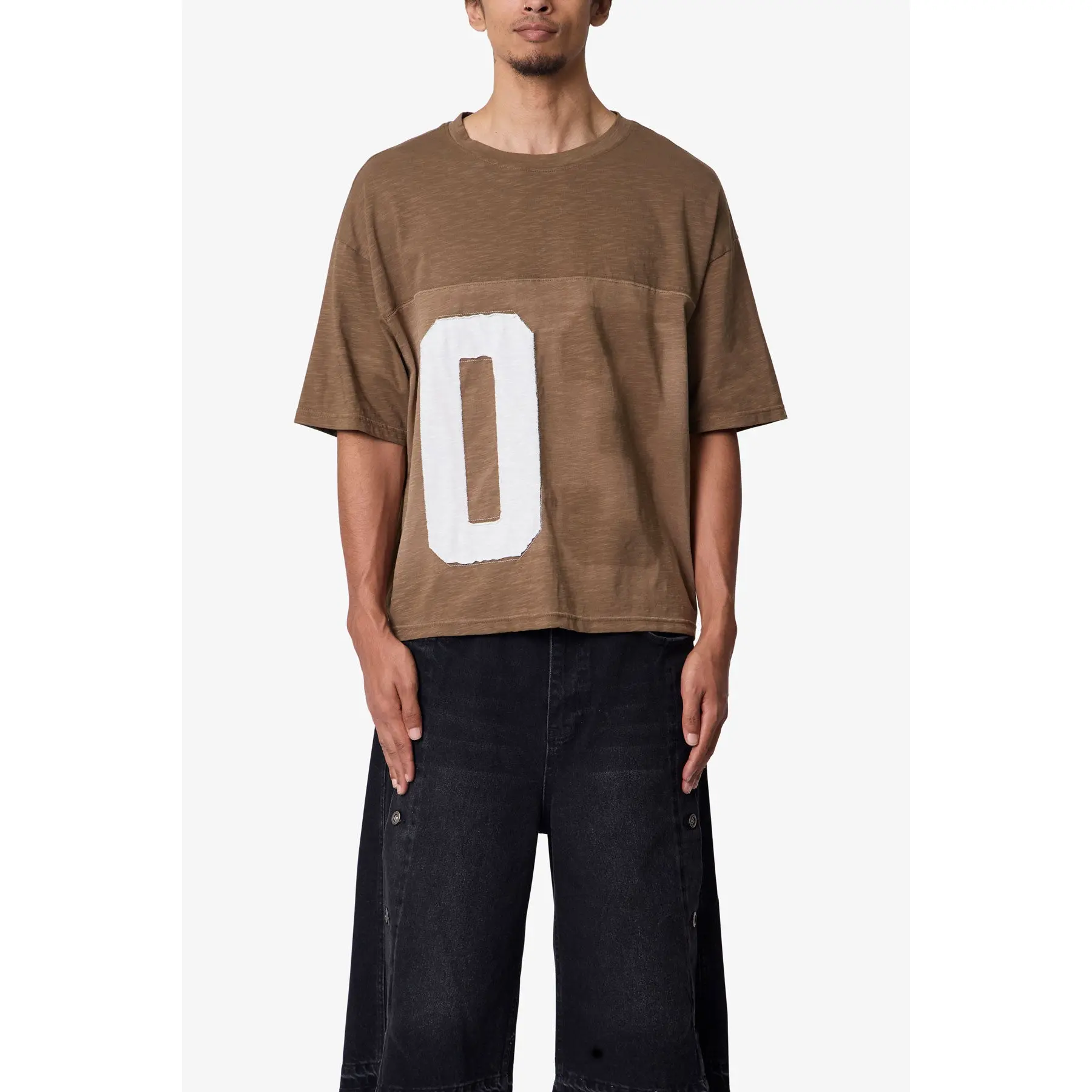 mnml Washed Repatched Tee - Brown