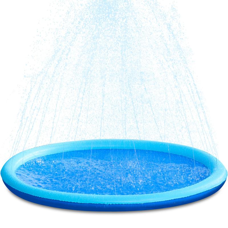 SLOOSH Non-Slip Splash Pad Sprinkler - Outdoor Water Toys Play Mat for Toddlers Kids Dogs, Outside Thickened Sprinkler Pool Party Durable Backyard Fountain for Girls Boys Pets (60in&72in, Blue) TikTokShopSummerTurnup
