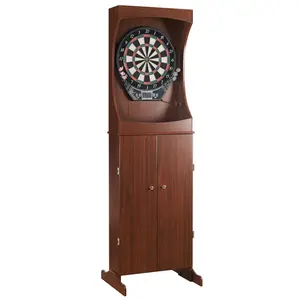 Carmelli  Outlaw Free Standing Dartboard & Cabinet Set, Cherry Finish