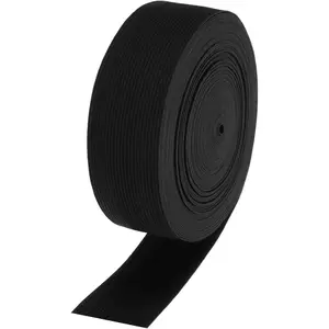 Elastic Band for Sewing 1-3/4 Inch x 14 Yard Flat Knit Elastic Spool Stretch High Elasticity for Wigs Pants DIY Projects, Black