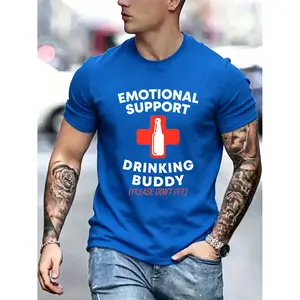 Emotional Support Drinking Buddy Adult Funny Drinking T-Shirt