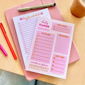 MINI DAILY PLANNER NOTEPAD BY PEACHCREAMPRINTS