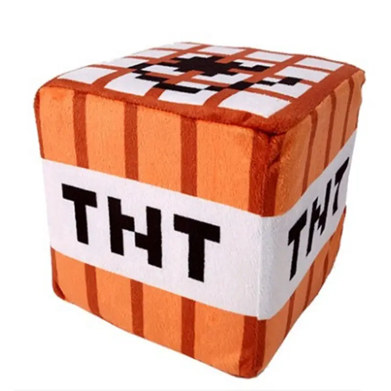 Nice Tnt Plush Pillow Cube Toy Key Chain Pendant Soft Plush Stuffed Toys Xmas Birthday Gifts For Kids Spoof Decoration