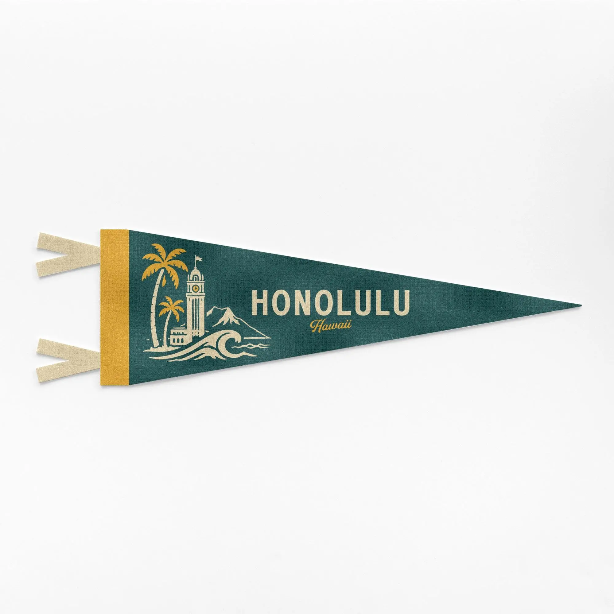 Honolulu Hawaii Felt Pennant