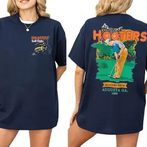 Hooters Golf Club 1993 Vintage T-Shirt, Retro Golf Cart Graphic Tee, Summer Casual Cotton Shirt, Unisex Men Women