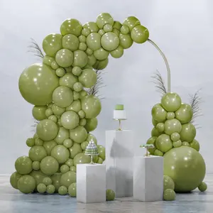 PartyWoo Sage Green Balloons 92pcs Different Sizes of 18 12 10 5 Inch Olive Boho Green Latex Balloon Arch Kit for Wedding Birthday Dinosaur Jungle Golf Football Theme Party Decorations Green-F11
