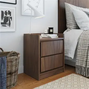 212 MAIN RestRite ADNSWN168 Amelia Low Profile Nightstand - 1 Size, Particle Board Construction, Raised Edges, Easy Setup, Push-Spring Mechanism, One Size