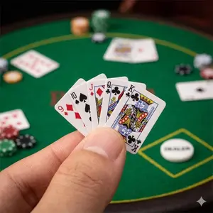 Mini Poker Set | Waterproof Playing Cards, Party Game Cards in Random Designs | Perfect for Parties, Travel, Camping & Family Game Nights | Ideal Gift, Social Icebreaker & Classic Card Games | Fun Surprise Unboxing