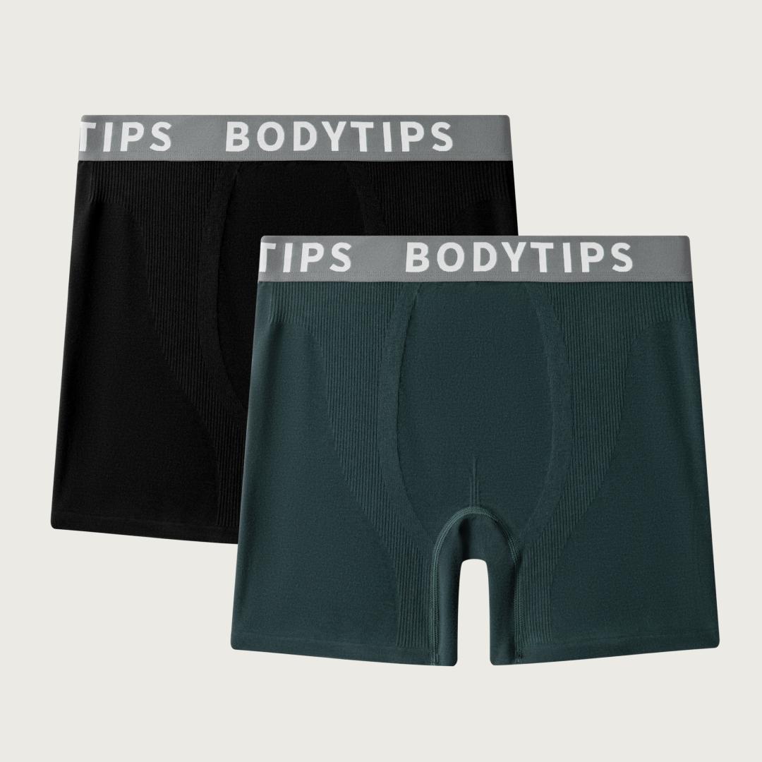 BodyTips 2 Pack Quick Dry Bamboo Fiber Boxer Briefs Seamless Design Skin Friendly Thickened Expanded Structure No Waist Constriction Flexible Fit Underwear Smooth Boxer Panties Popular Underwear Versatile Briefs For Daily Wear Outfit Active Use All Day