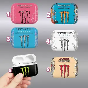 Monster Energy Drink AirPods Case, Trendy Airpods Case for all Airpods Gen 1 2 3 4 & Pro 1, 2, 3 Aesthetic Air Pods Case Cover Protective
