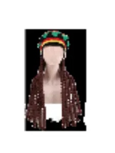 Cross-border European and American Woolen Wig Braided Beret Knitted Jamaica Rainbow Hat Halloween Reggae Dreadlock Hat