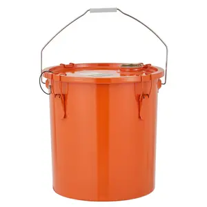 6-Gallon High-Temp Fryer Grease Bucket with Filter Bag - Heavy Duty Used Cooking Oil Storage Container with Dual Handles & Locking Clips