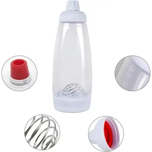 Pancake Batter Dispenser Bottle - 4.5-Cup Pancakes Mixer with Stainless Steel Shaker Ball, Squeeze Bottles for Cupcake Muffin Waffle Crepe, Kitchen Accessories