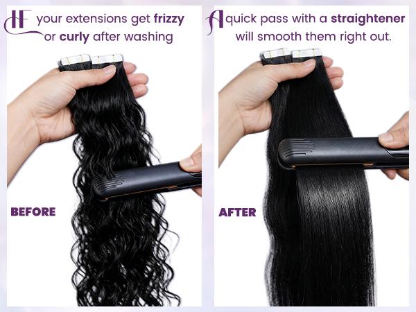 LaaVoo Tape in Hair Extensions Human Hair Highlights Solid Balayage Tape in Lightweight 20 Counts Natural Straight TikTokShopHolidayHaul SpringStatements