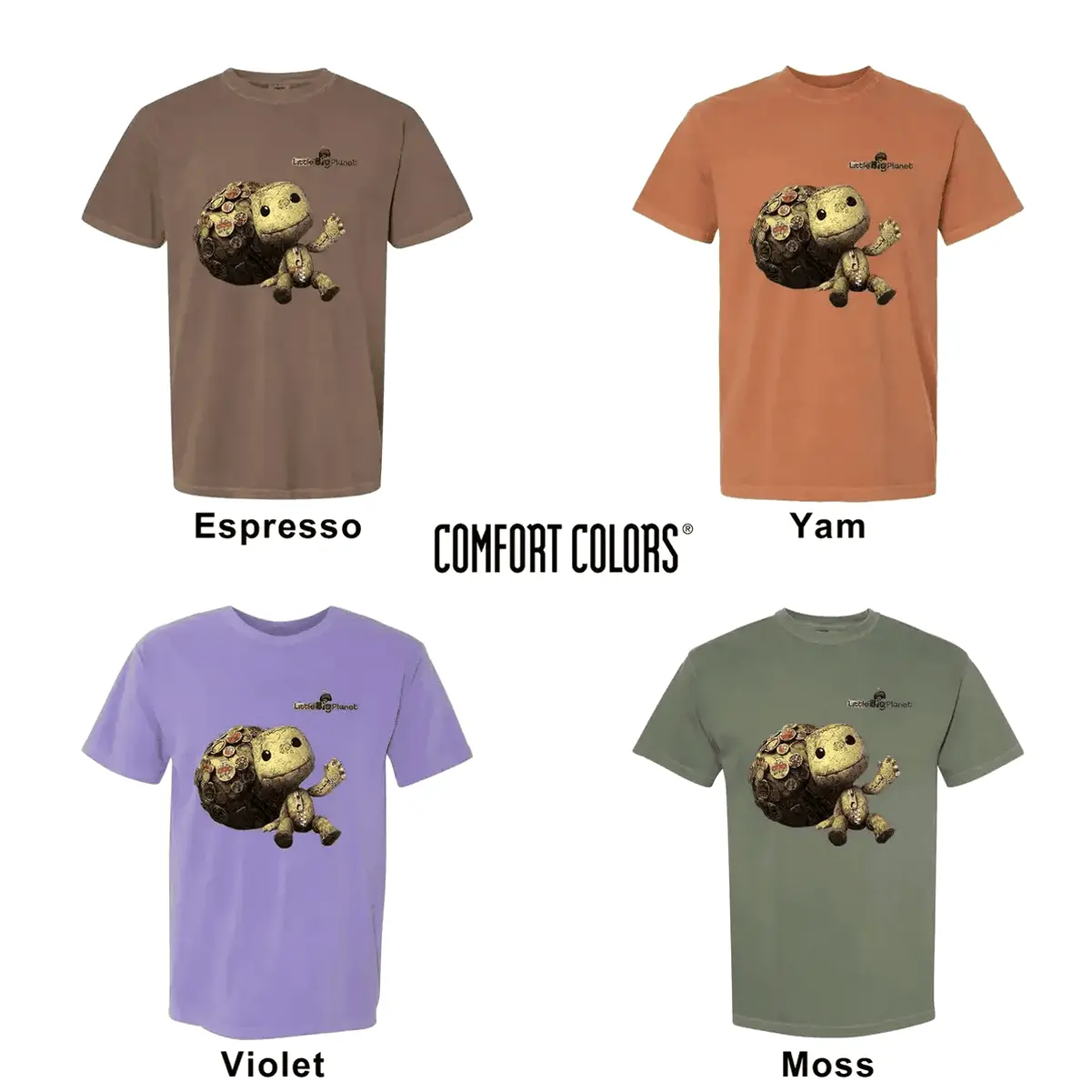 Vintage The Little Big Planet Shirt Retro Sackboy Video Game Shirt Cotton Unisex T-Shirt Crew Neck For Man For Woman Uni Relax Cotton T-Shirt