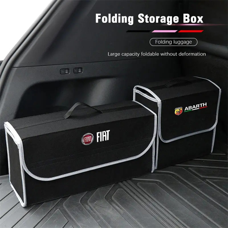 Car Boot Storage Box Tool Organizer Collect Case For FIAT Abarth 500 Ducato Panda Grande Punto Tipo Pulse Strada 600 500L Mobi Doblo Fullback Freemont Toro Qubo Fiorino Aege