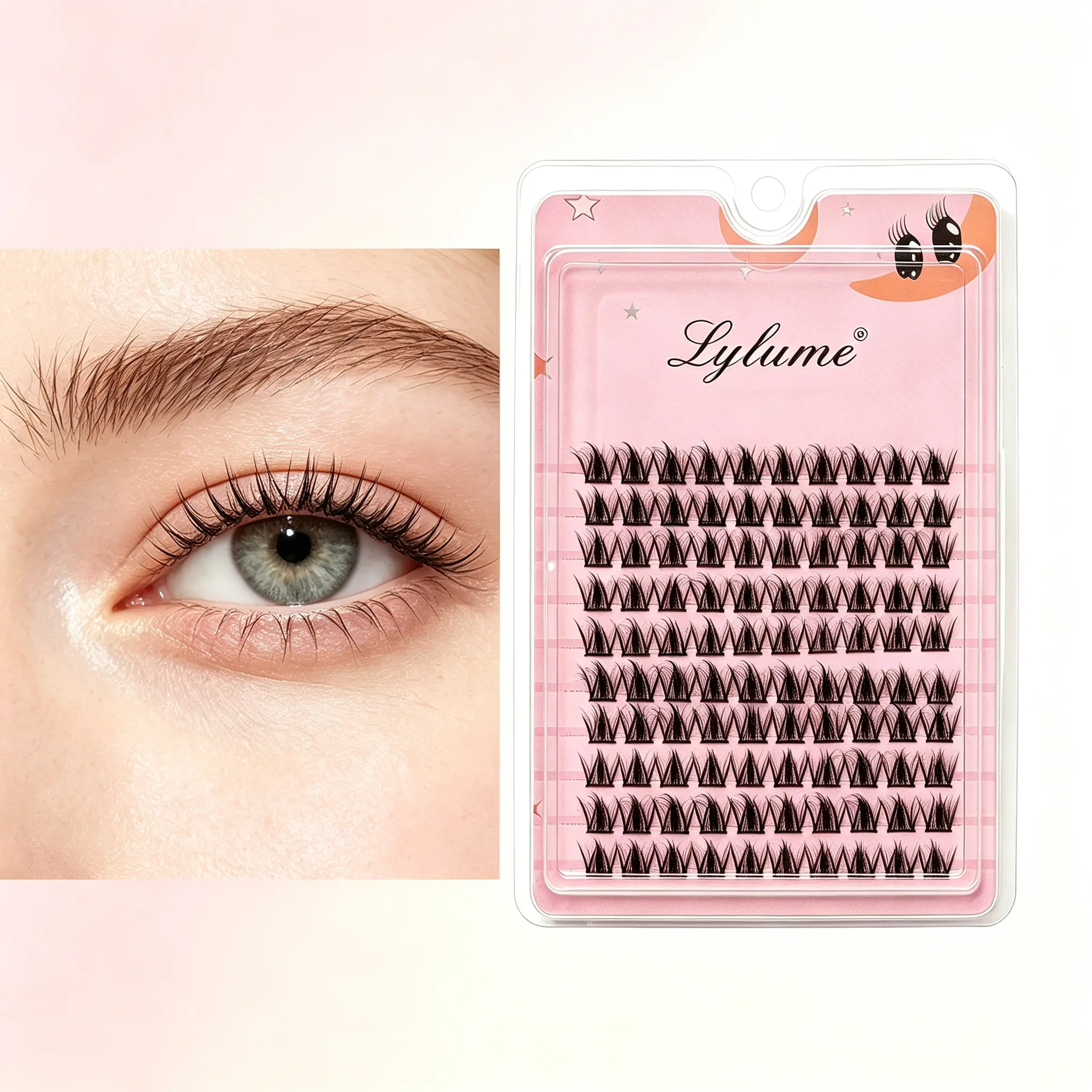 DIY Cartoon Anime Doll Makeup False Eyelashes, 10-Row Soft Naturally Thick Reusable Long-Lasting Curl for Beginners, Beauty & Personal Care Cosmetic False Eyelashes & Adhesives Component