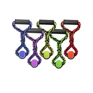 Multipet  14 in. Nuts for Knots Rope Tug with Tennis Ball Toys Assorted Pack of 3