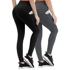 ALONG FIT Anti-Nail Leggings for Women, Non-See-Through Yoga Pants with Phone Pockets, Tummy Control Full-Length/Capri Tights ALONG FIT