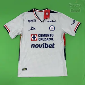 2526 Cruz Azul Away White Blue Short Sleeve Top Soccer Jersey LIGA MX