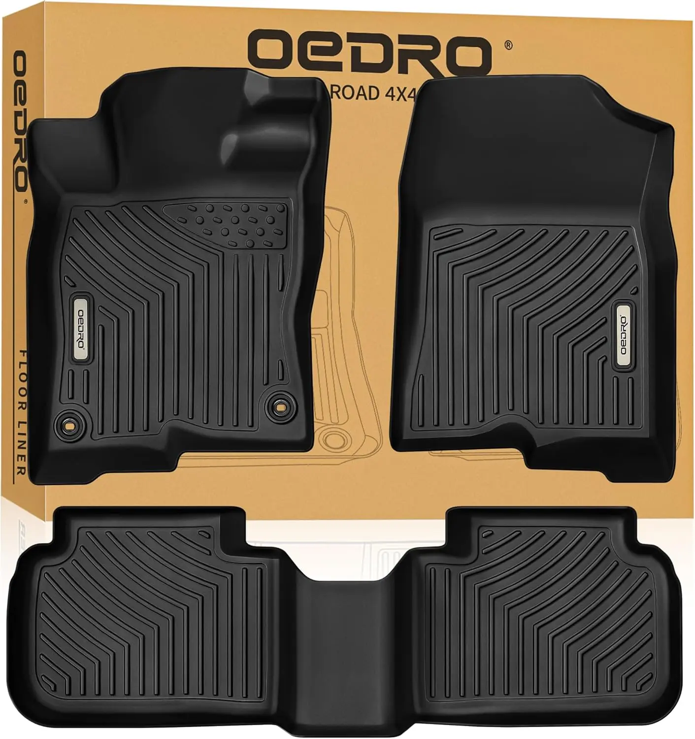 YITAMOTOR Floor Mats for Honda Civic Sedan 2022-2024 Heavy-Duty Custom Fit Liners for 1st & 2nd Rows