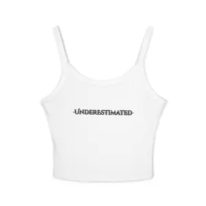 Stylish Women's Spaghetti Strap Tank Top - Soft Cotton Blend, Mid-Length Cut, Thick Straps, Fitted Silhouette, Everyday Wear, Beach & Casual Outfit, Gift for Her