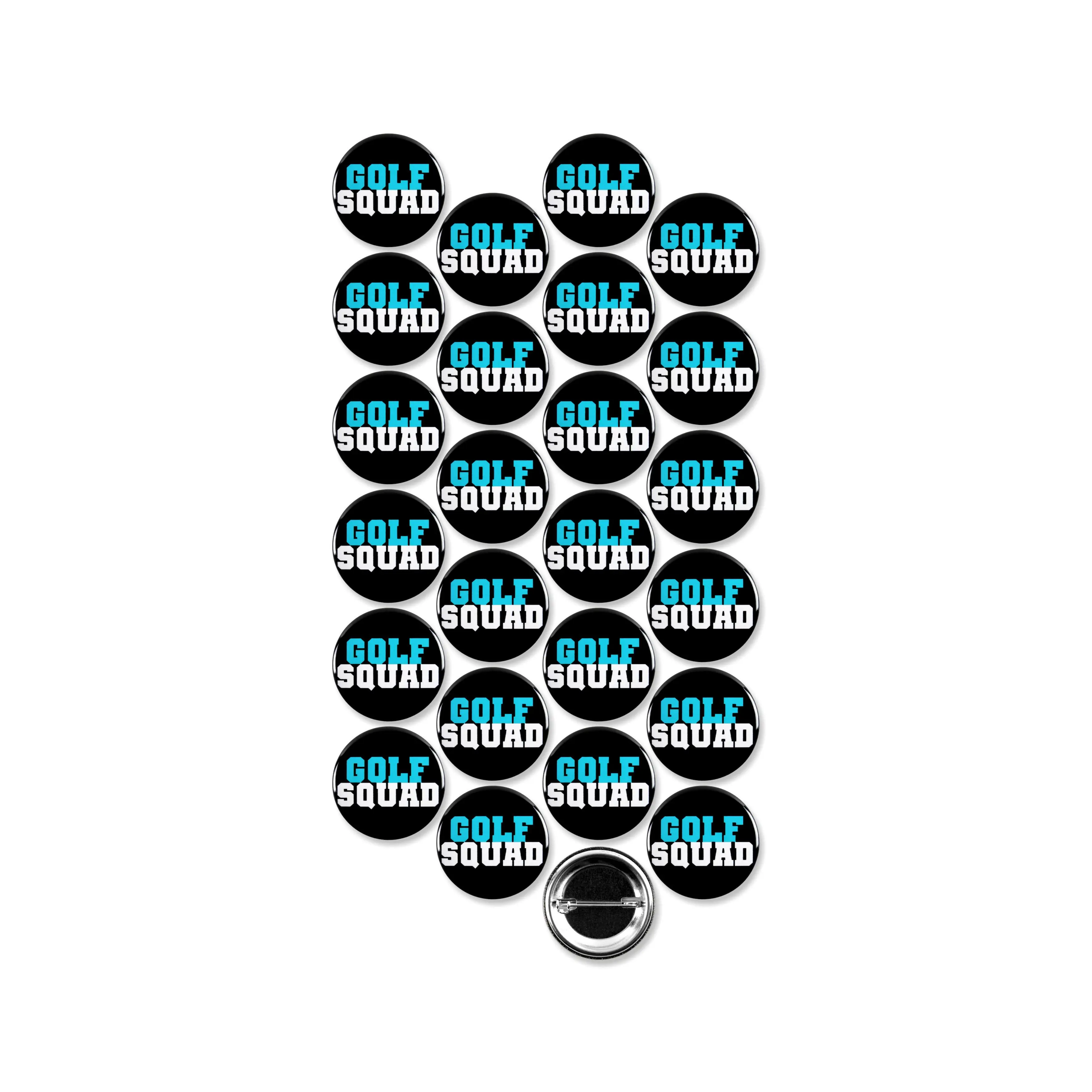 25 Pack - Golf Squad Team Pinback Buttons - 1.5 Inch