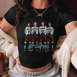Off Campus Series Baby Tee, Briar Hockey Crop Top, Garrett Logan Tucker Dean Unisex Tee, Booktok Bookish Graphic Shirt