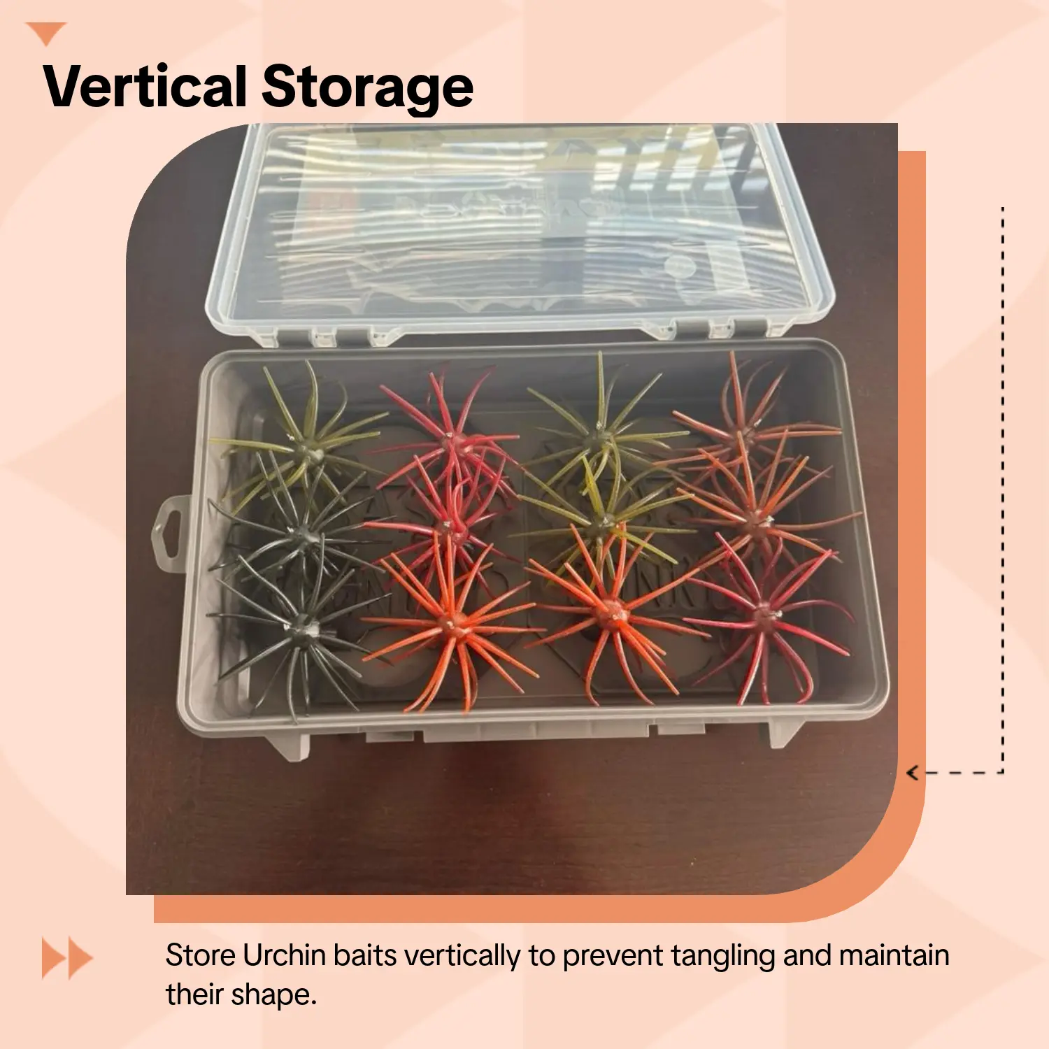 Urchin / Hideup Coike Vertical Storage Inserts Fits Plano 3700 Deep Box