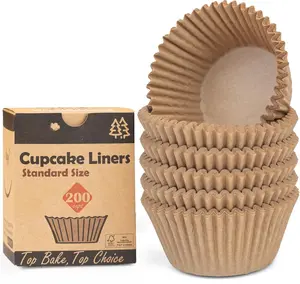 Non-stick 200 count Standard Cupcake Liners for Baking, , -grade Cupcake Wrapper, Greaseproof  Muffin Liners