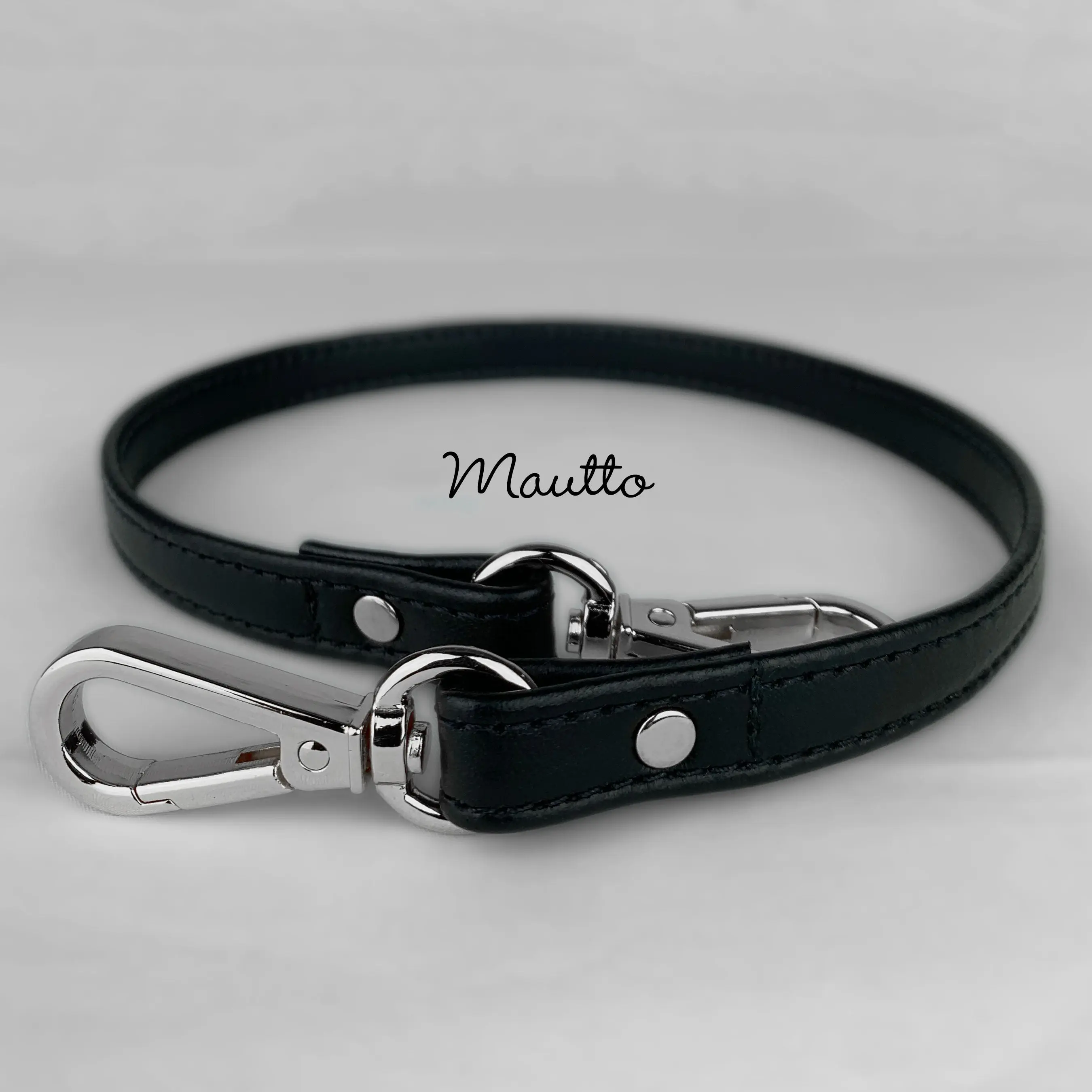 Petite Leather Short Shoulder Strap - 20 inch Length, 1/2 inch (13mm) Wide - Choose Silver-tone or Black Connector Style - Modern Colors Collection