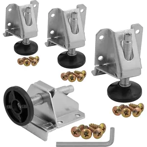 Heavy Duty Adjustable Leveling  Ideal for Desks, Tables, Shelving Units, Cabinets and Furniture - Includes 4  Levelers, Side Mount Adjustable  Levelers