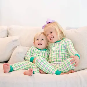 Mardi Gras Plaid Pajamas - Unisex Kids Soft PJ Set